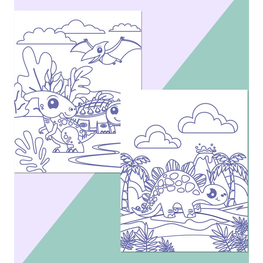 Dinosaurs Colour Me Magnets and Colouring Book