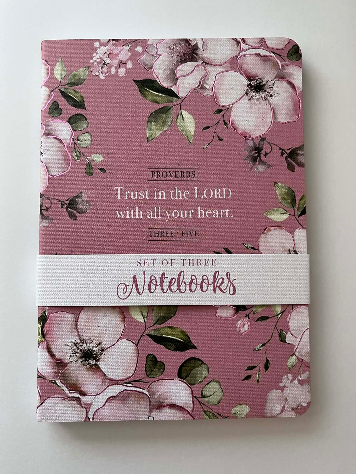 Trust in the Lord (Proverbs 3:5) Set of 3 Notebooks
