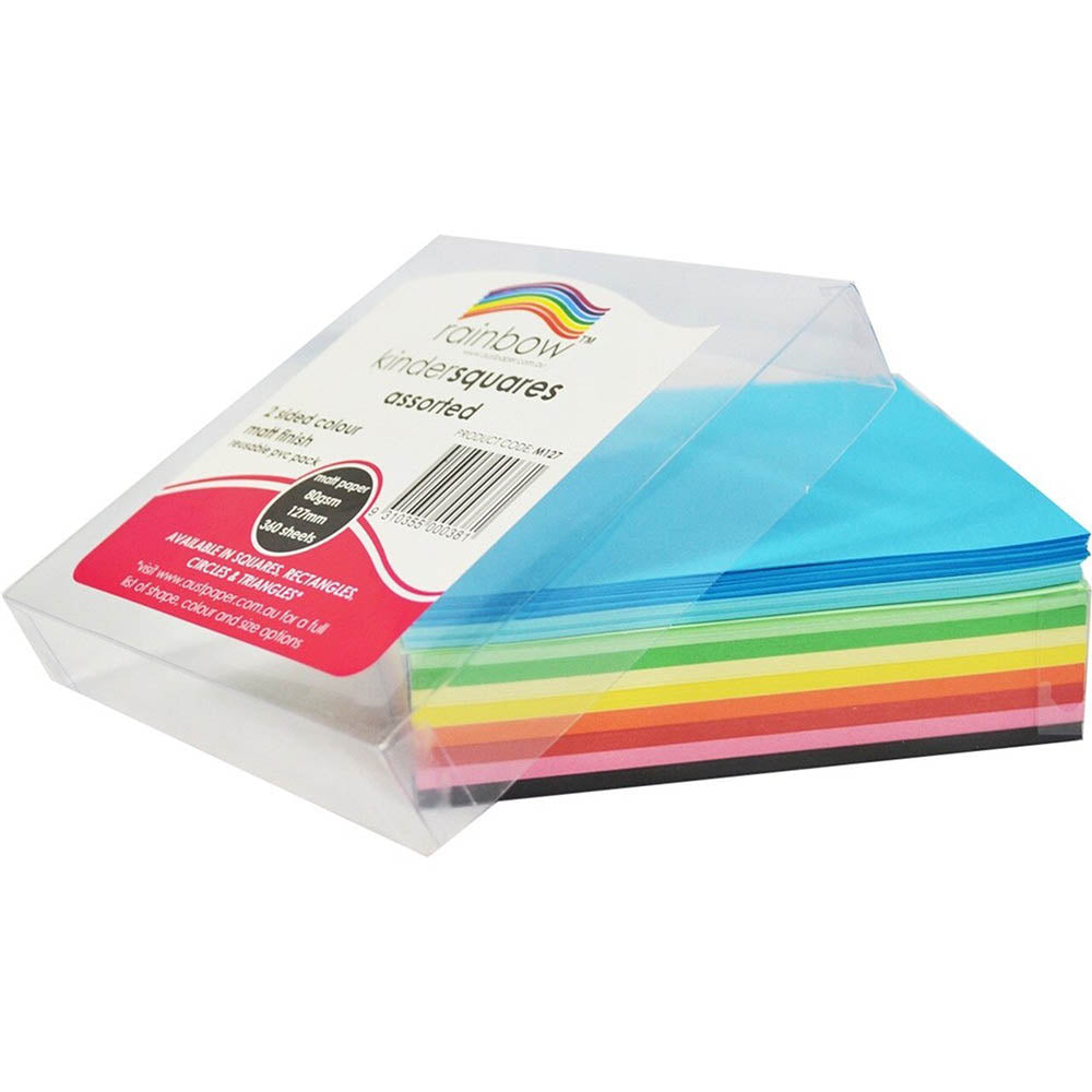 Rainbow Square 127mm Matt (360 pages assorted)
