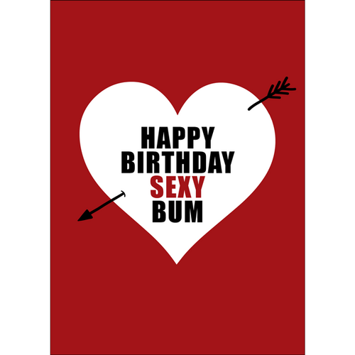 Defamations Birthday Card - Happy Birthday Sexy Bum
