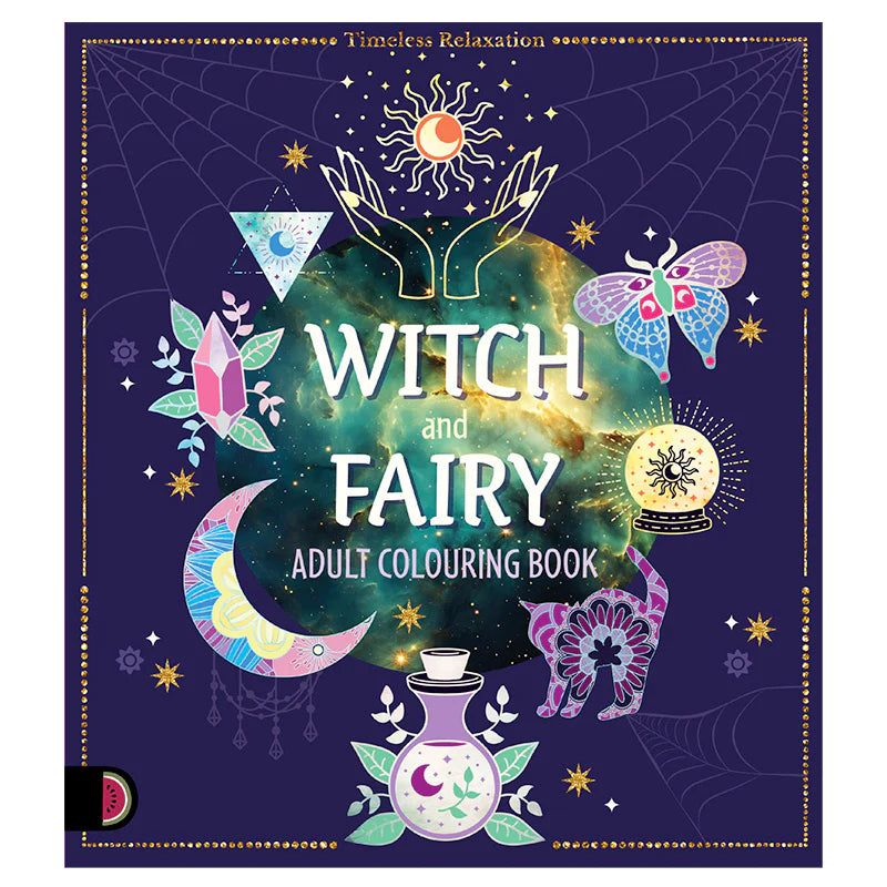 Timeless Relaxation Witch and Fairy Adult Colouring Book.