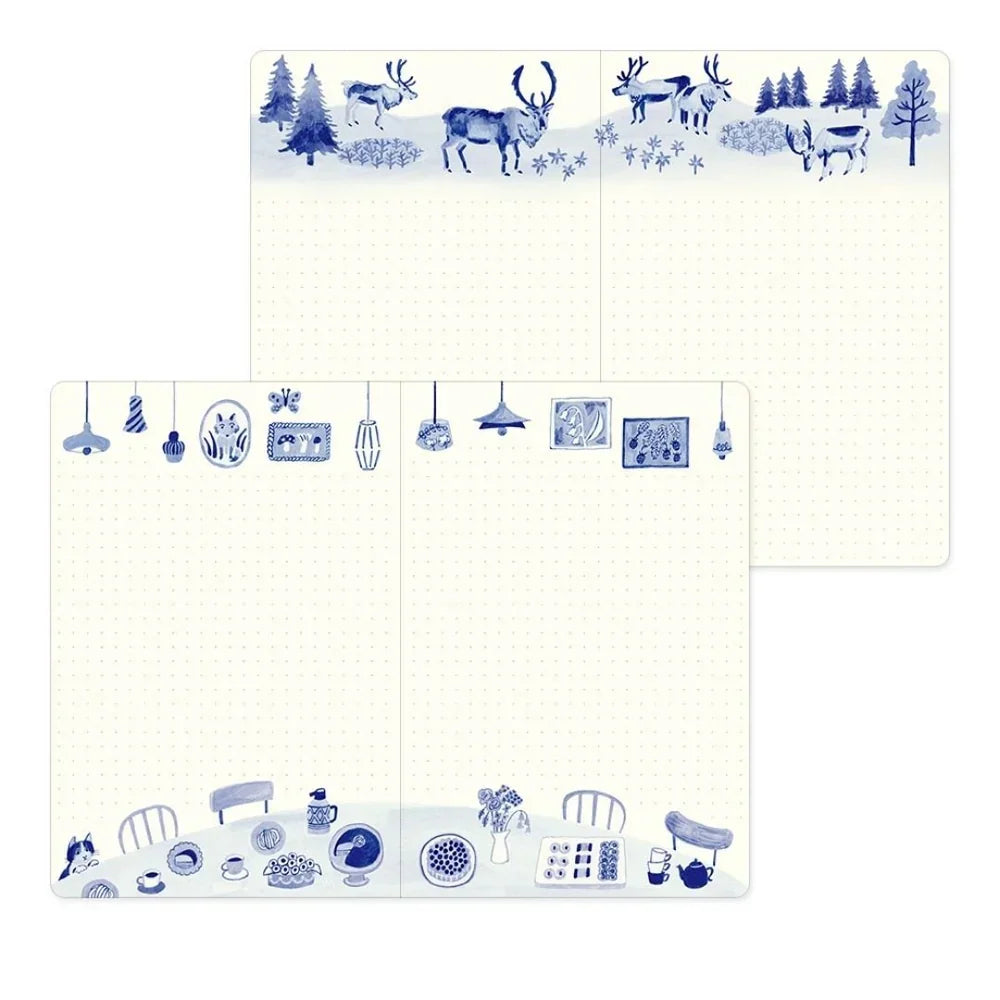Blue Nordic Dot Grid Notebook