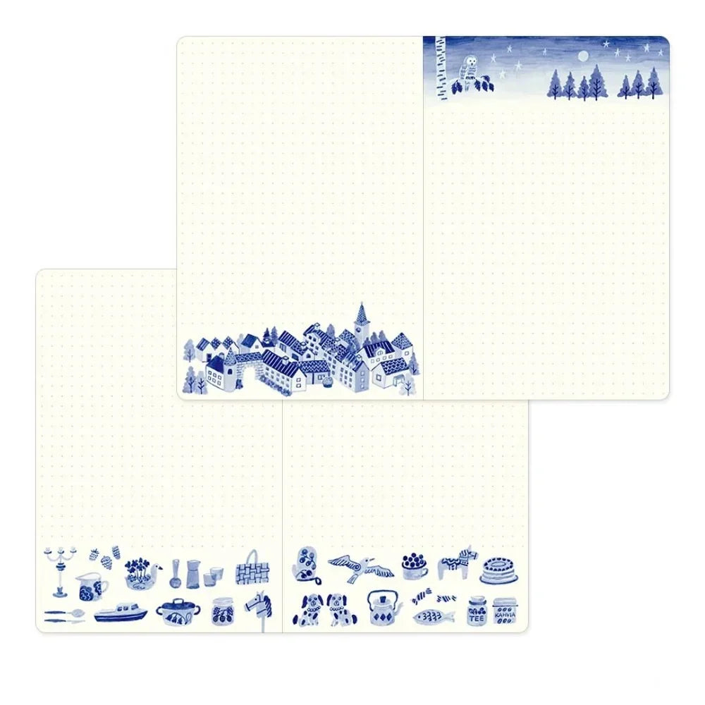 Blue Nordic Dot Grid Notebook
