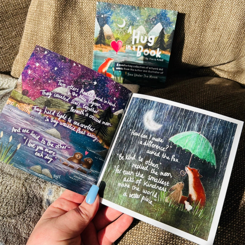 'A Hug in a Book' Mini Book By Fox Under the Moon