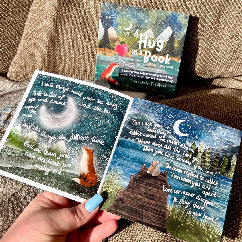 'A Hug in a Book' Mini Book By Fox Under the Moon