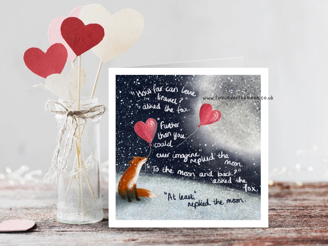 "To the Moon & Back" Love Card By Fox Under The Moon