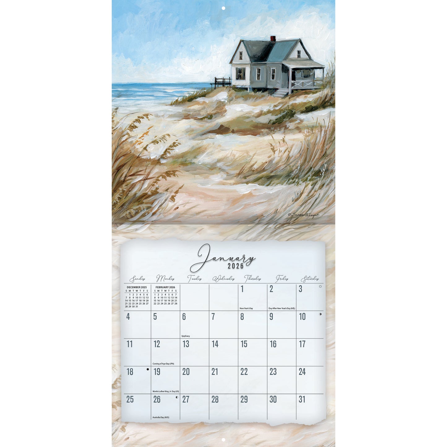 Coastal Shores - LANG 2026 Mini Wall Calendar
