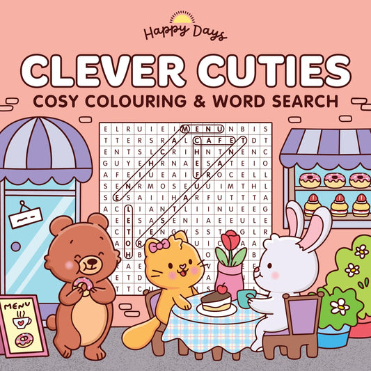 Clever Cuties Cosy Colouring and Wordsearch