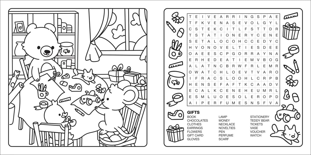 Clever Cuties Cosy Colouring and Wordsearch