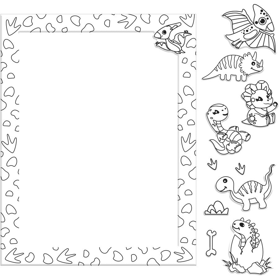 Dinosaurs Colour Me Magnets and Colouring Book