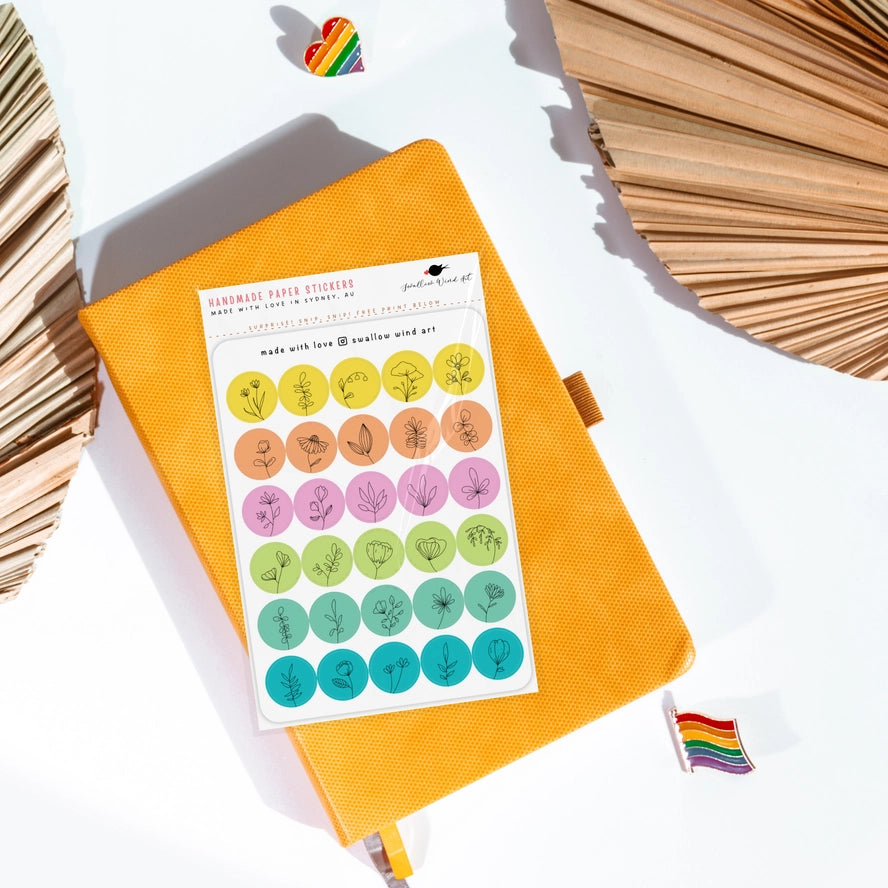 Sticker Sheet - Mini Round Dot - Summer