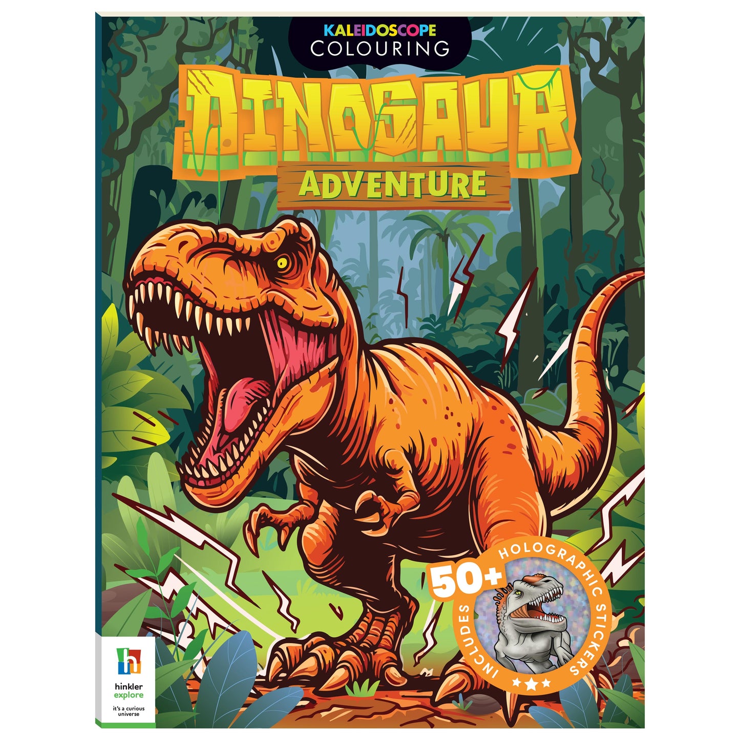 Dinosaur Adventure - Kaleidoscope Sticker Colouring