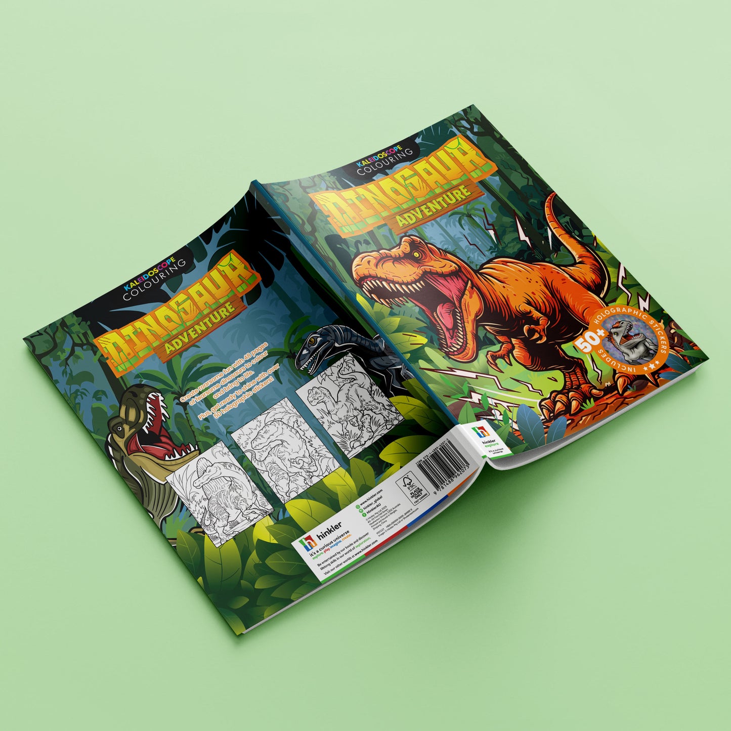 Dinosaur Adventure - Kaleidoscope Sticker Colouring