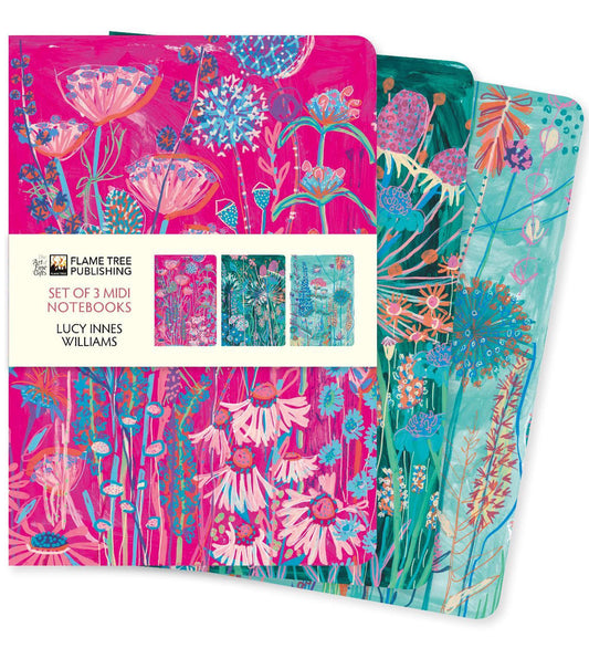 Flame Tree Studio Lucy Innes Williams : Set of 3 Midi Notebooks