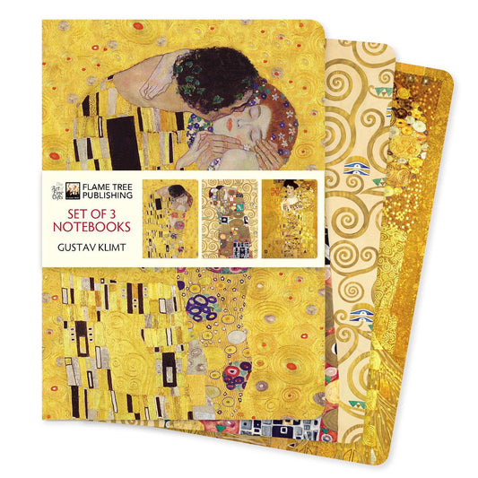 Flame Tree Studio Gustav Klimt : Set of 3 Standard Notebooks