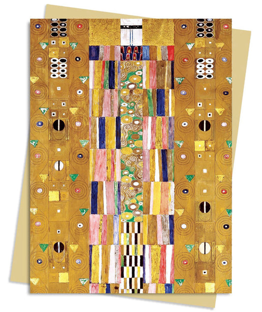 Flame Tree Studio Gustav Klimt: Stoclet Frieze Blank Greeting Card