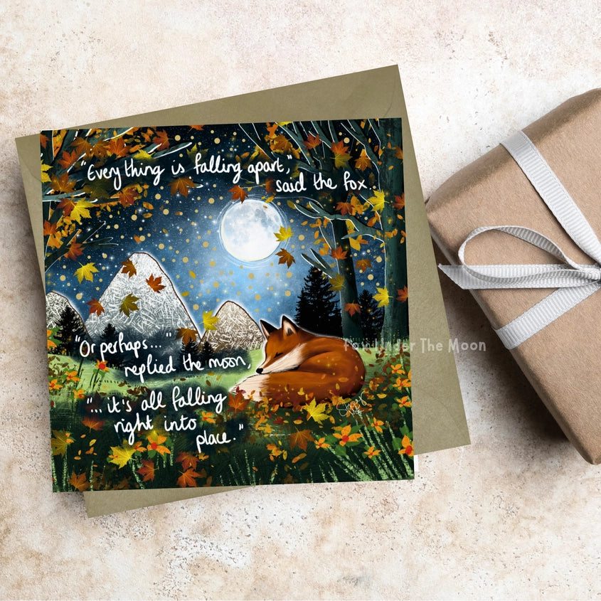 'Falling Apart' - Greeting Card from Fox Under The Moon