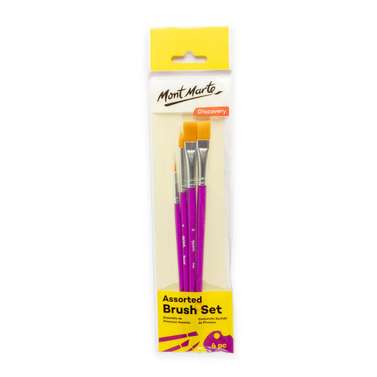 Mont Marte Discovery Assorted Brush Set 4pc