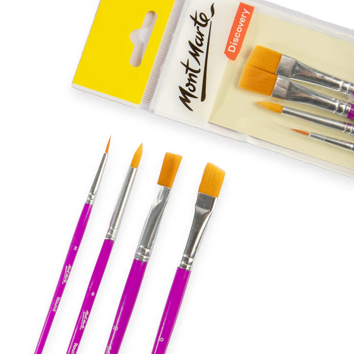 Mont Marte Discovery Assorted Brush Set 4pc