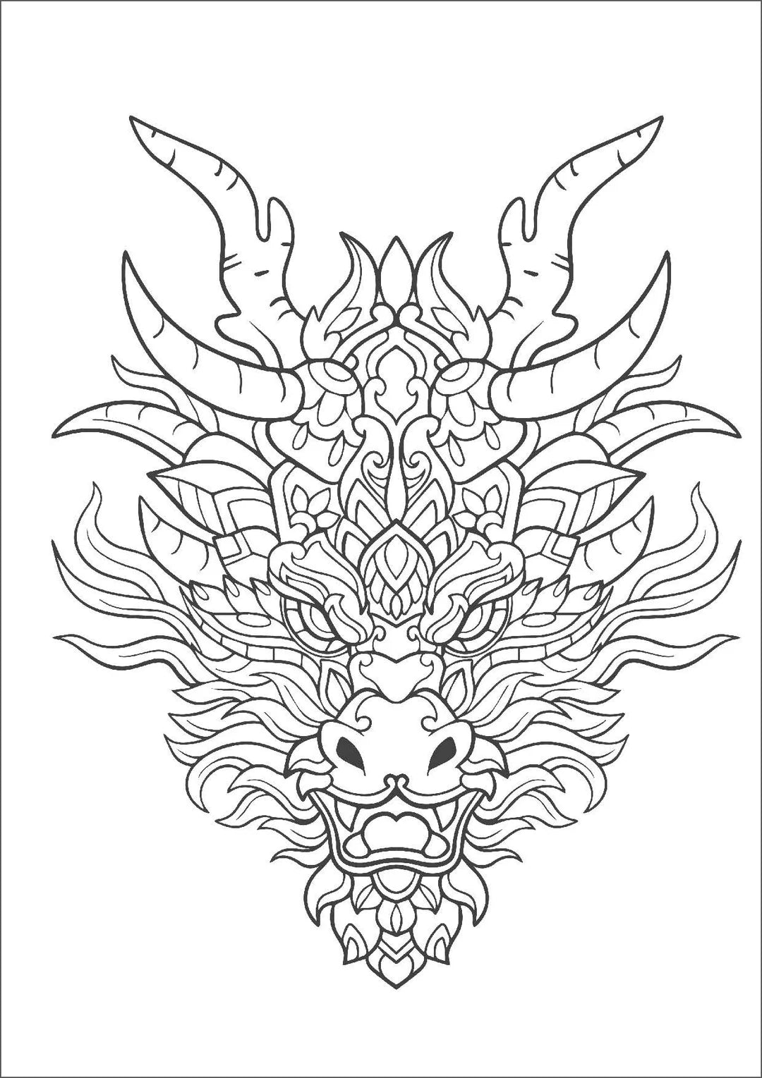 Colour Your Own Dragon Tales Mindful Colouring