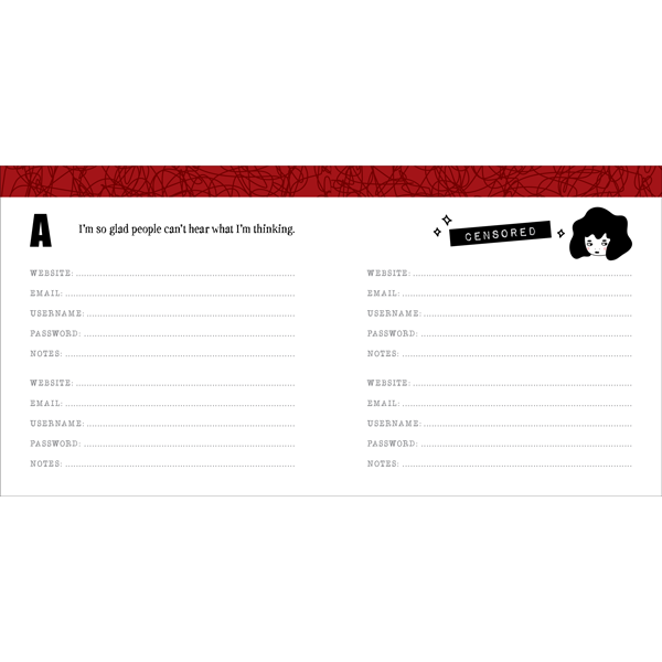 Defamations Password Journal - Head like a sieve