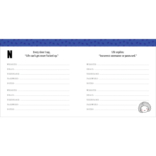 Defamations Password Journal - Head like a sieve