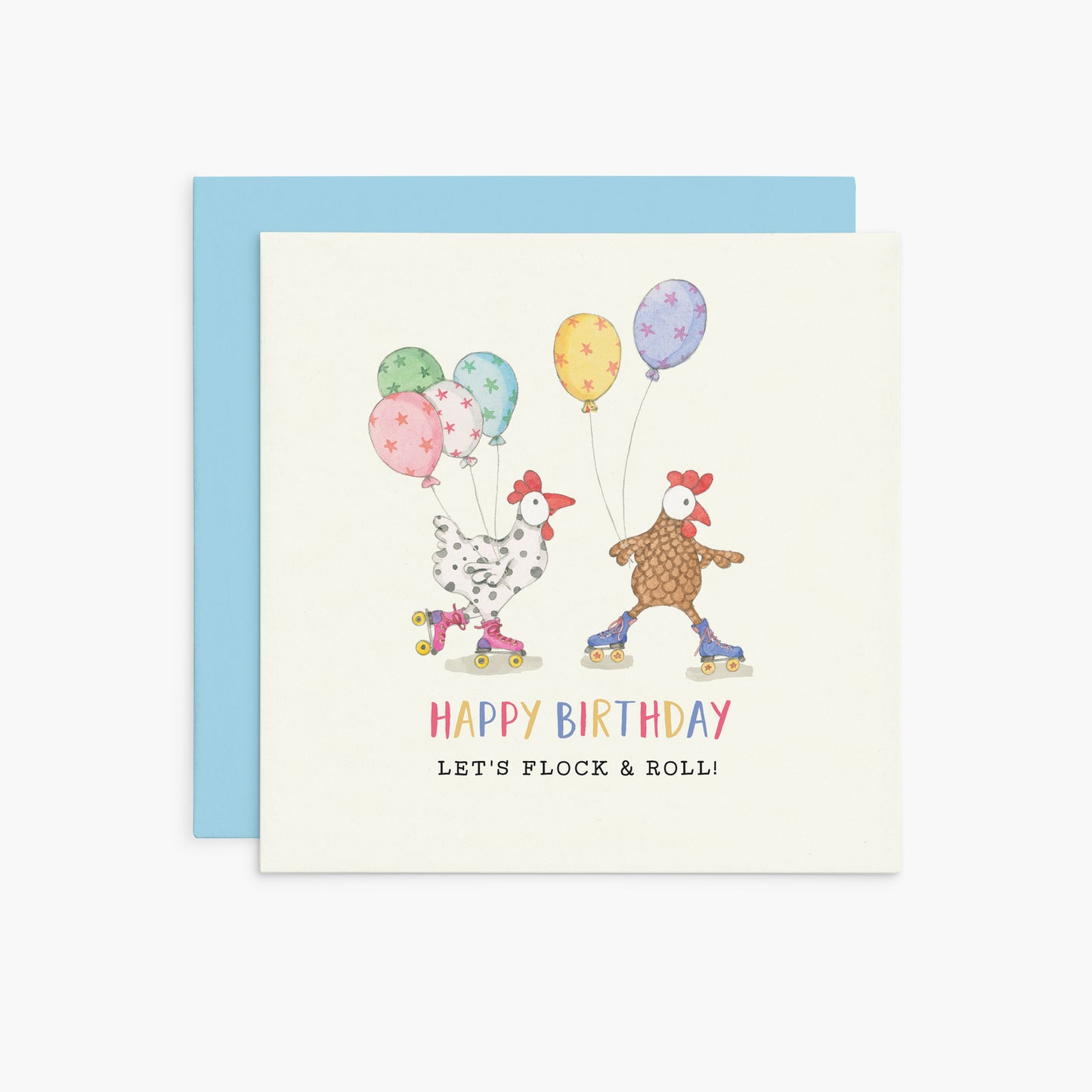 Twigseeds Birthday Card - Let's Flock And Roll!