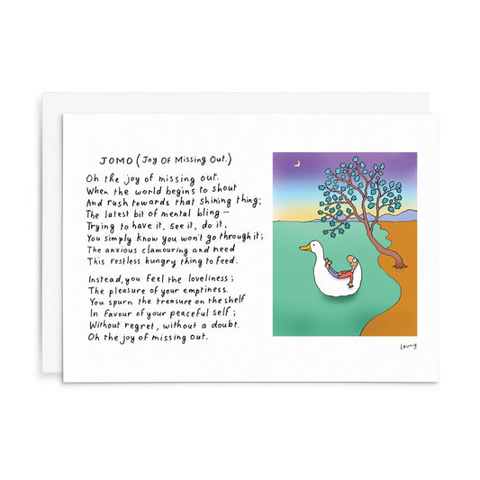 Leunig Greeting Card - JOMO (Joy of Missing Out)