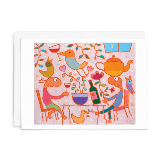 Leunig Greeting Card - Table For Two