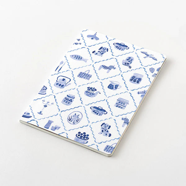 Midori Yuru Log Dot Grid Notebook - Blue Nordic