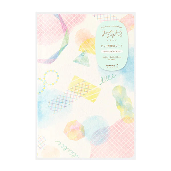 Midori Yuru Log Dot Grid Notebook - Watercolour