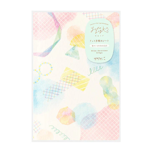 Midori Yuru Log Dot Grid Notebook - Watercolour