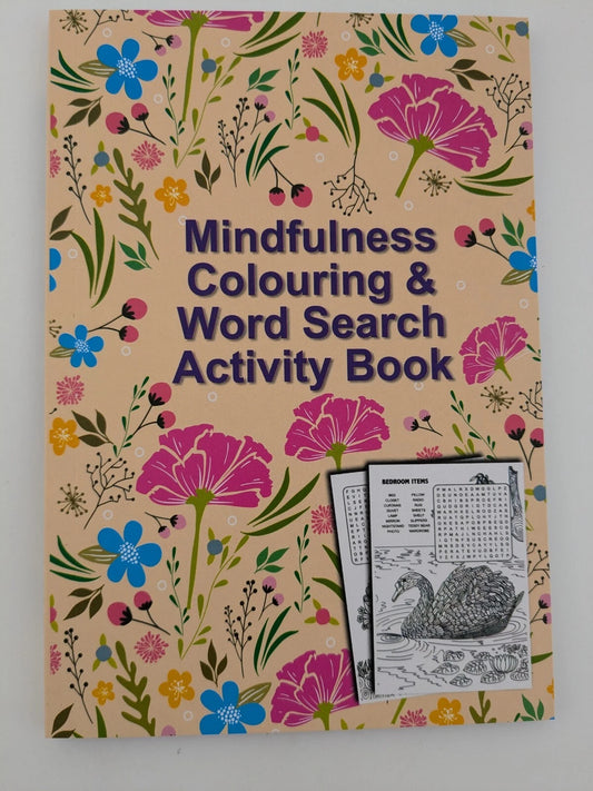 Mindfulness Colouring & Wordsearch Activity Book (Light)
