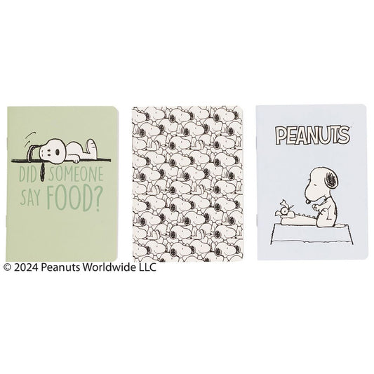 Snoopy A6 3 Pack Notebooks