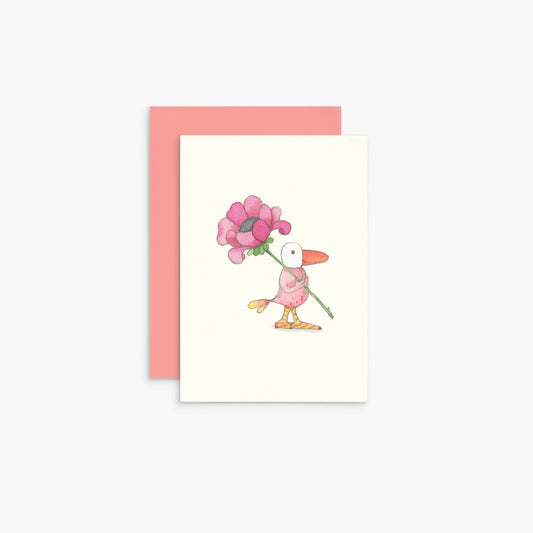 Twigseeds Mini Card - Bird With Flower