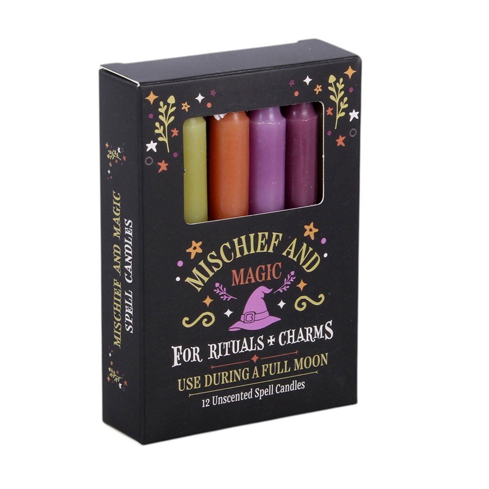 Mischief and Magic Pack of 12 Spell Candles