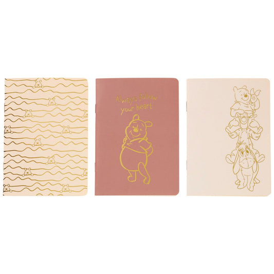 Winnie the Pooh A6 3 Pack Notebooks