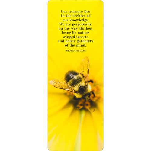 Bee Bookmark - Our treasure lies in the beehive