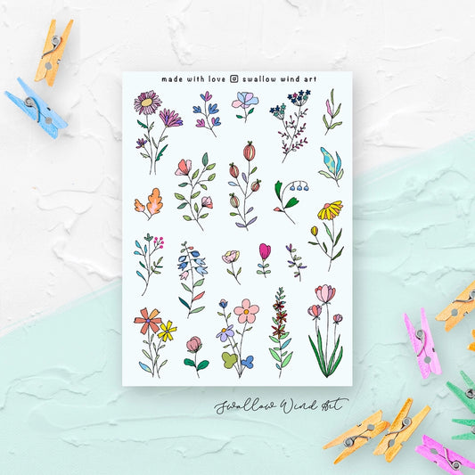 Wildflowers & Leaves