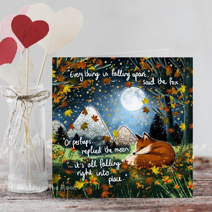 'Falling Apart' - Greeting Card from Fox Under The Moon