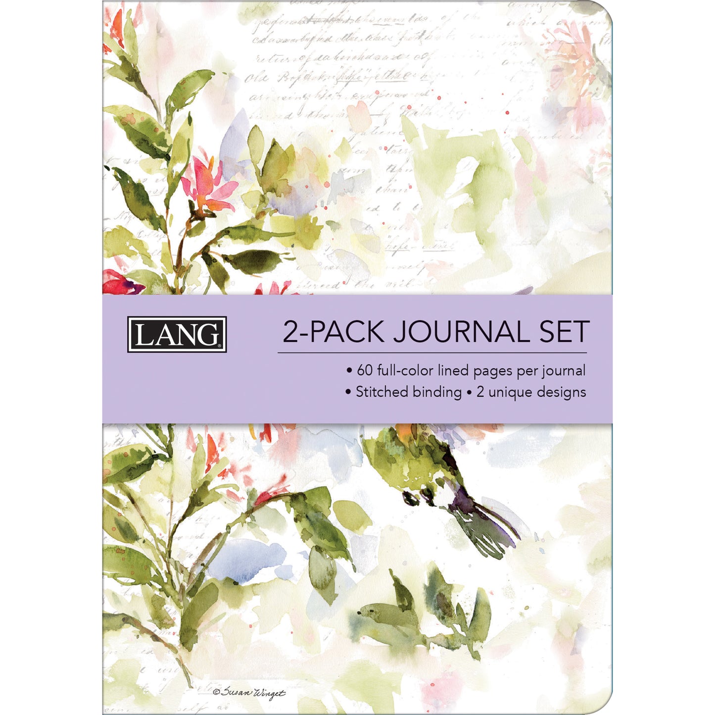Hummingbird Floral - LANG 2 Pack Journal Set