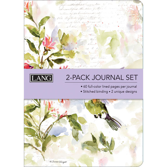Hummingbird Floral - LANG 2 Pack Journal Set