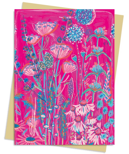 Flame Tree Studio Lucy Innes Williams: Pink Garden House Blank Greeting Card