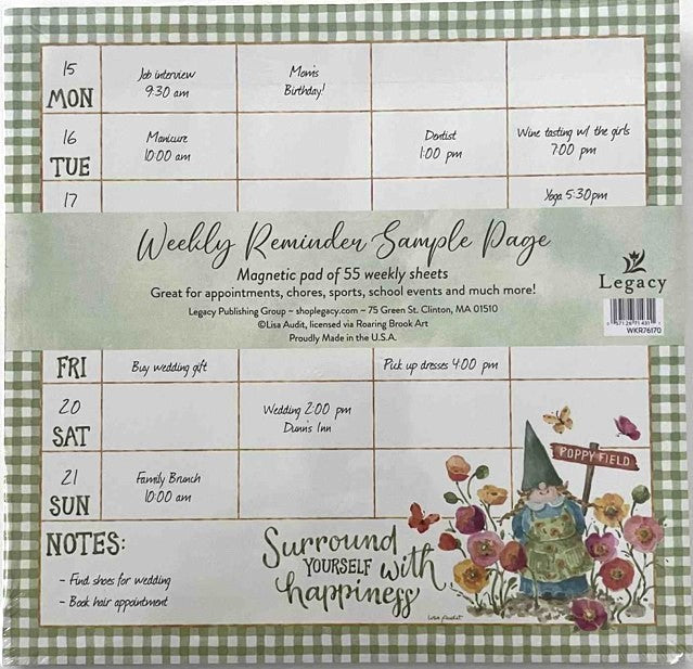 Weekly Planner (undated) - Happiness Gnome