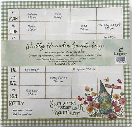 Weekly Planner (undated) - Happiness Gnome